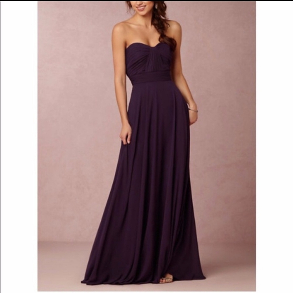 Watters & Watters Purple Sleeveless Chiffon Bridesmaid Dress Size 14